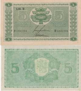 greres Bild - Geldnote Finnland 1939 05