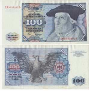 enlarge picture  - money banknote German 100