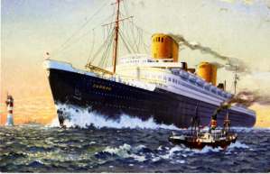 enlarge picture  - postcard steamer Europa