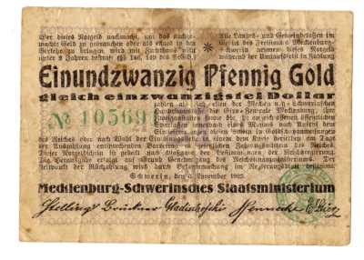 greres Bild - Geldnote Goldwhrung 1923