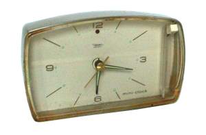 enlarge picture  - clock alarm beside table