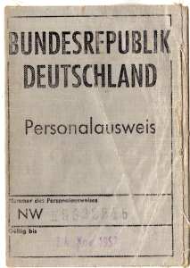 enlarge picture  - id-card Germany West 1952