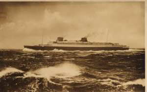 enlarge picture  - postcard steamer Bremen