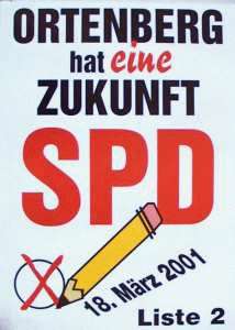 gr��eres Bild - Wahlplakat 2001 SPD Orten