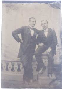 enlarge picture  - photo ferrotype men 1900