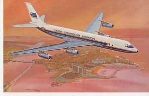 greres Bild - Postkarte Flugzeug DC  8